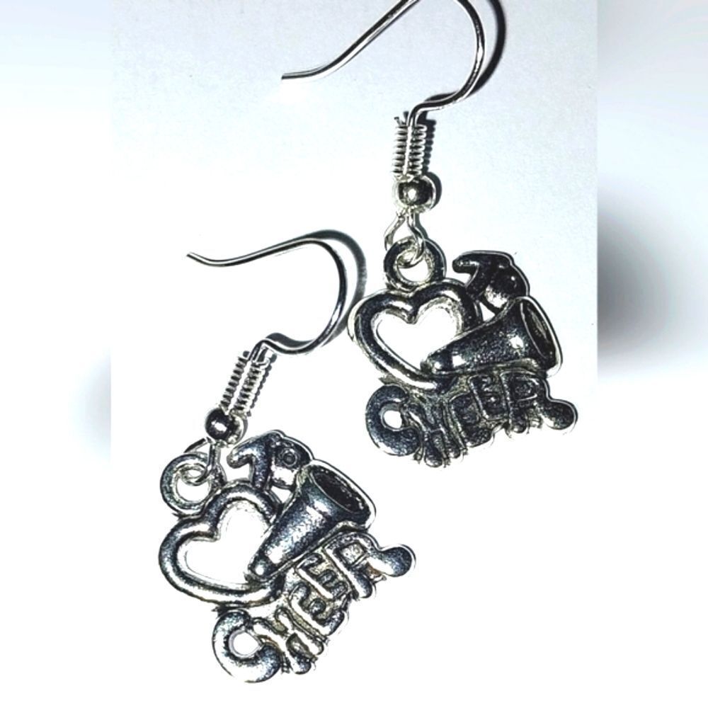 Hand crafted antique cheerleader earrings